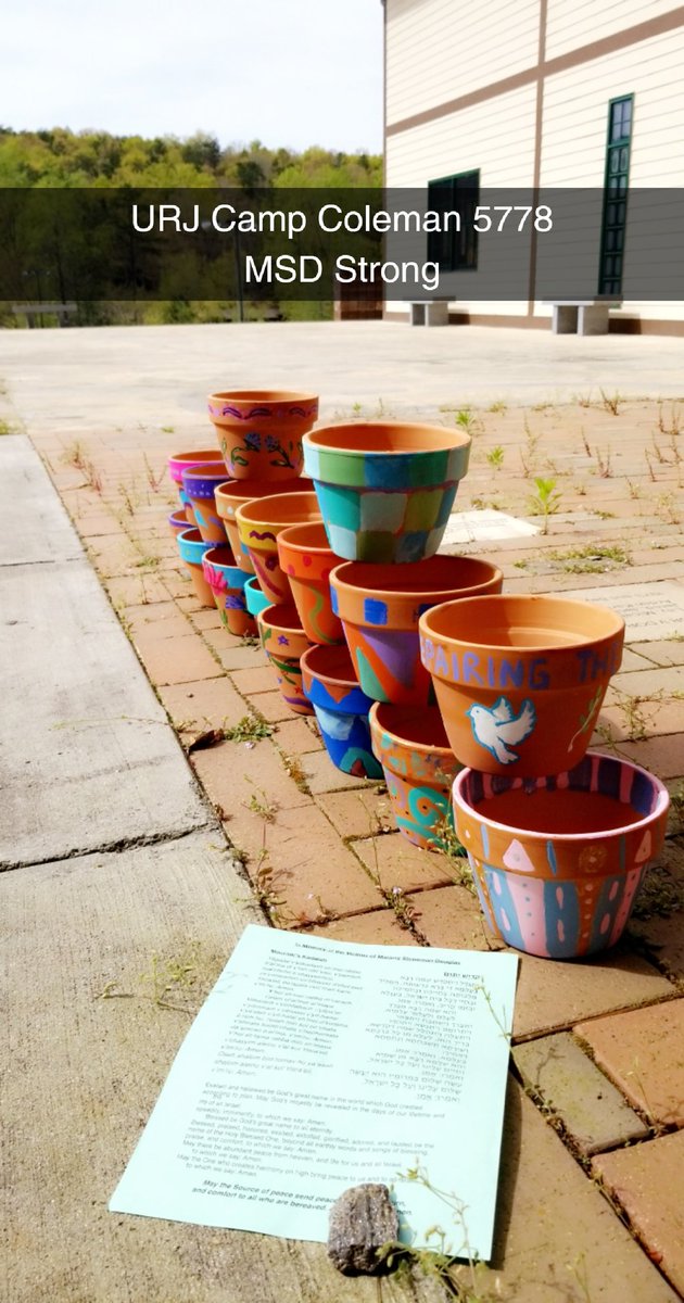 RabbiABC's tweet photo. Planting seeds of hope for a safer future, in memory of the 17 MSD victims, at the WRJ-SE District Kallah. #DouglasStrong #WRJ @WRJ1913 @WrjSe @nfty @NFTYSAVP https://t.co/744a9OUyIP