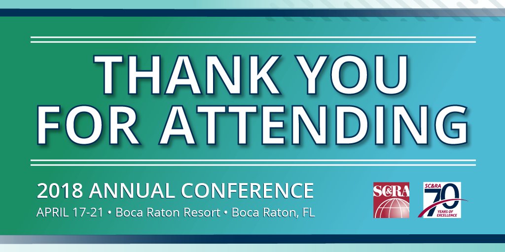 That’s a wrap! Thank you all for making the #SCRAac another success!