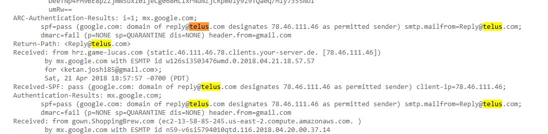 KetanJ0's tweet image. Here&apos;s the HTML from Google&apos;s Gmail #spamattack  - seemingly from @TELUS