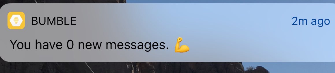 tDannyCollins's tweet photo. Thanks for the reminder @bumble 💪🏼 https://t.co/a1DRV7VArJ