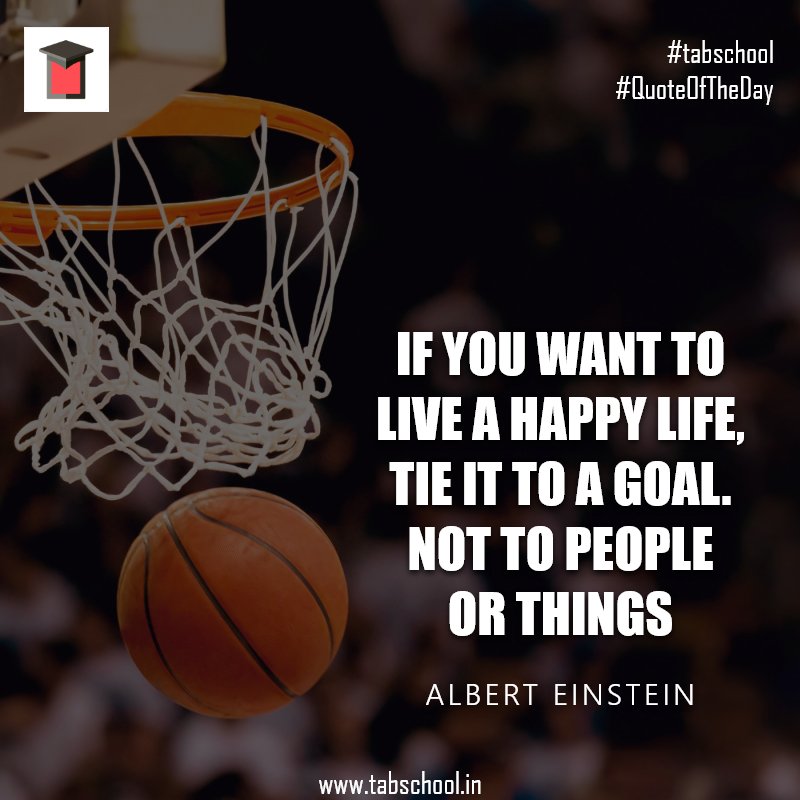 tabschoolindia's tweet photo. If you #Want to #Live a #Happy #Life, #Tie it to a #Goal. Not to #People or #Things – #AlbertEinstein
SundayFunday #SundayMorning #Quotes #MotivationQuotes #Inspiration #Picoftheday #Success
#Successfullife #Motivation #Entrepreneurship #Followme #Tabschool https://t.co/dmcmUGVkdL