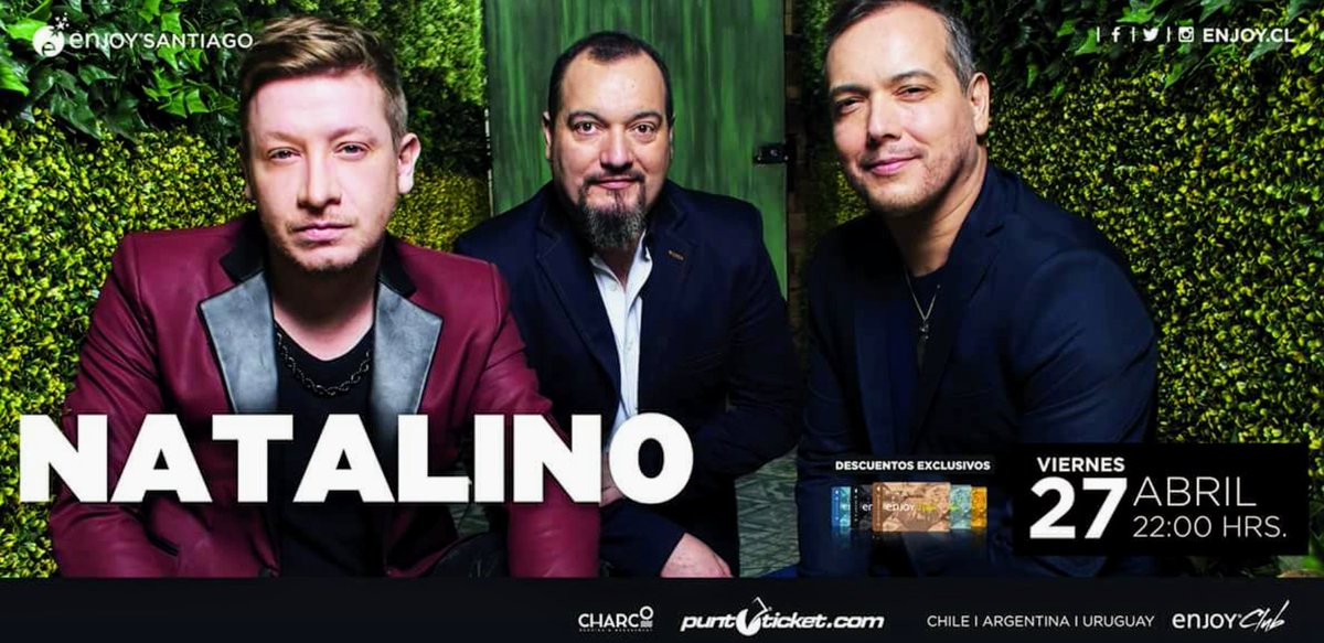 _PedroCuevas_'s tweet photo. #SeisDías para disfrutar velada romántica junto a @natalino_ofi en @Enjoy_Santiago con esas canciones que sacan más de un suspiro y emocionan a nuestros corazones enamorados
#MúsicaChilena #MúsicaRomántica
Venta de entradas sistema @puntoticket @WMChile
#NatalinoNadaMas https://t.co/NjD9rqx6Cf