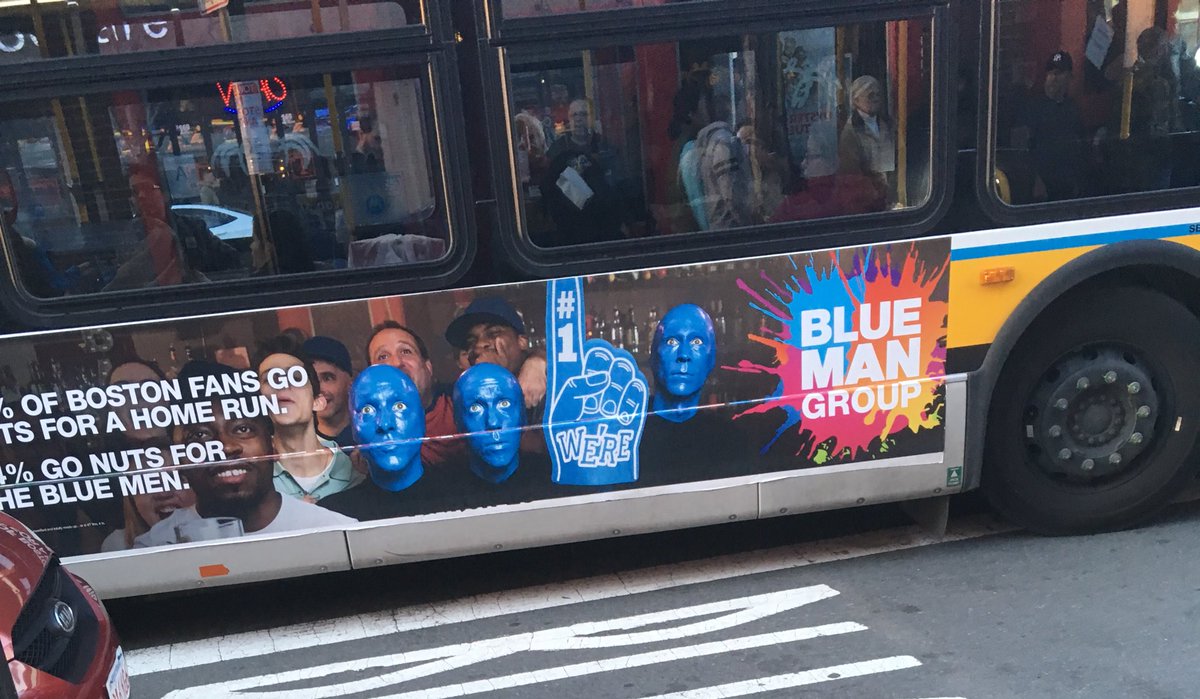 TheirEarlyStuff's tweet photo. In line for @theResidents in Boston, when this passes by: @bluemangroup https://t.co/lIEleqf9mM