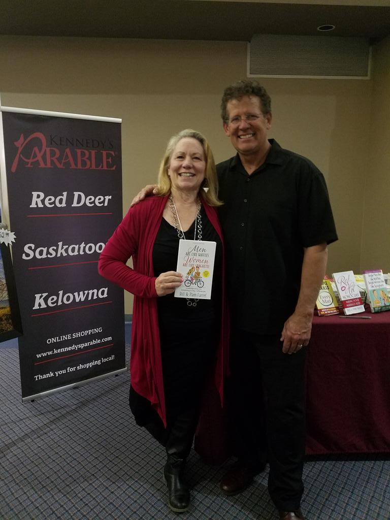 PamFarrel's tweet photo. So appreciate #parable #Christians #bookstore carrying all our books for our #funandfaith #date nights in #Alberta #Canada @BFarrel , me &amp; @Harvest_House value you https://t.co/gO92BFqyt8