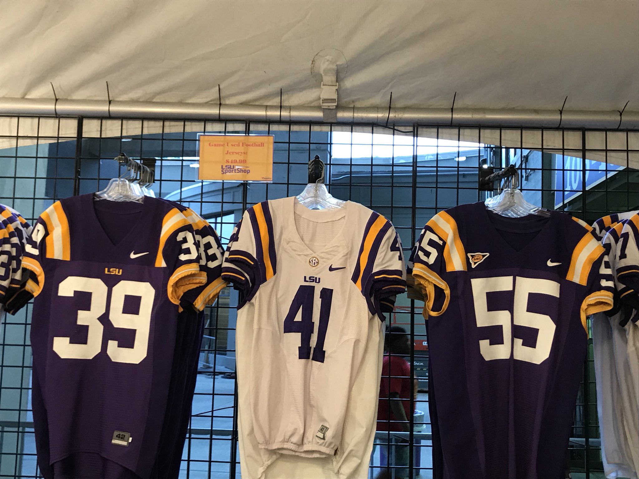 lsu game worn helmet