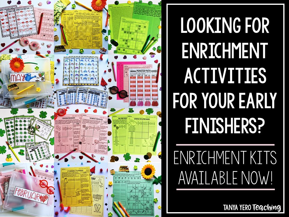 Check out these Enrichment Kits for your early finishers! #teacher #giftededucation bit.ly/2HbqzNc