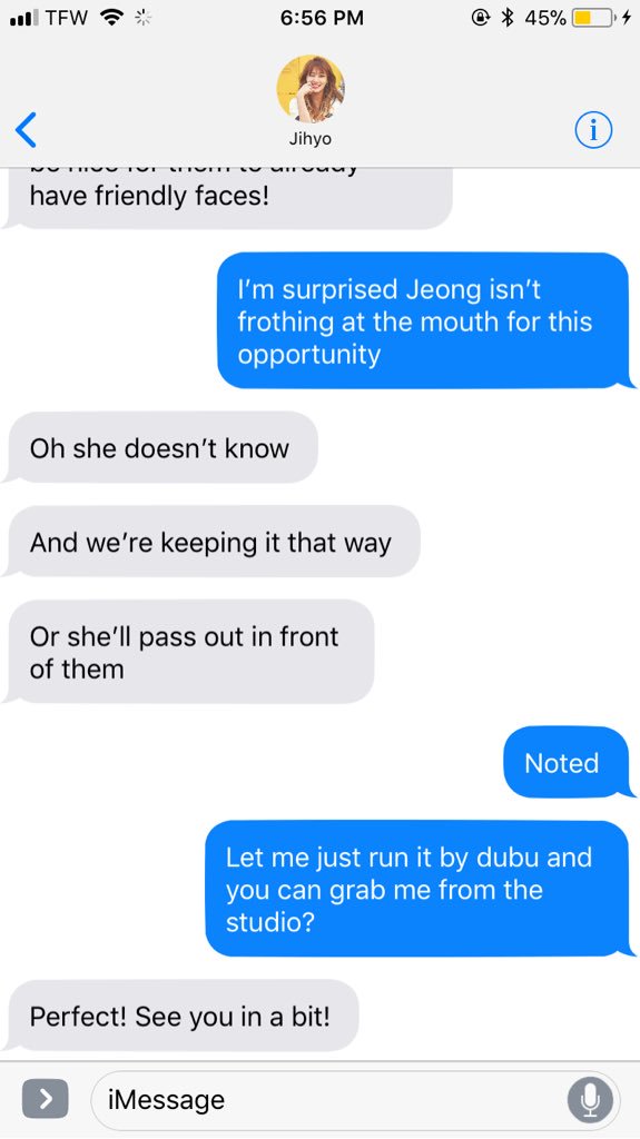 Chaeyoung and Jihyo text