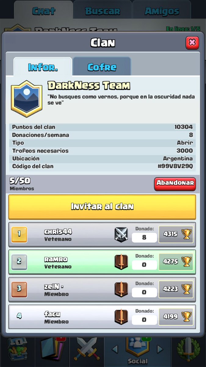 Se buscan jugadores con:

+ De 3800🏆
+ De 25.000 donaciones
Gente con experiencia en competitivo

Interesados al MD 📩