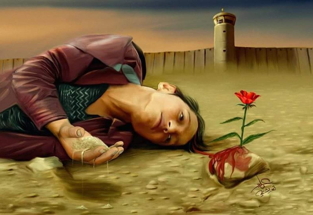 _CLACSO's tweet photo. Homenaje del artista palestino Imad Abu Shtayyah a Mohammad Ayoub, de 15 años, asesinado ayer en Gaza de un disparo en la cabeza por parte de un francotirador del ejército israelí. https://t.co/N5JZs6V2o8