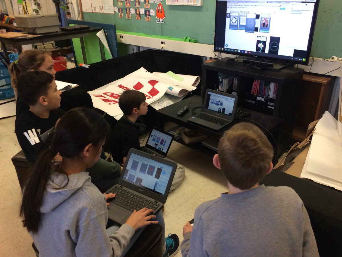 McM_MsT's tweet photo. #UpcycleGenius #blueteam Google Hangout with Luis @MetaverseApp giving us tips to student plans for their Quiz, CYOA and Scavenger Hunt AR experirences! It has definitely been a busy week of refining our writing tasks, iterating our designs &amp; creating our items for #mcmbizday https://t.co/kfmBS6zGzH