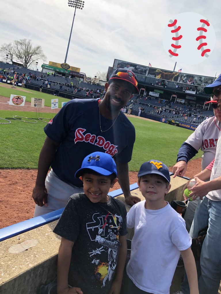 JayTannan's tweet photo. Thanks for the pic and good luck to you @josh_ock @PortlandSeaDogs @TrentonThunder! My kid and his buddy were pumped after meeting you!! https://t.co/Pb6xjMEOvE