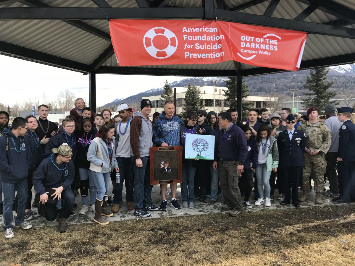 MrMartyLang's tweet photo. I was proud to join the first annual Anchorage Schools Out of Darkness Walk today with my family.  For me it was a morning of grief, remembrance, hope, and healing. https://t.co/sX867J8R6R