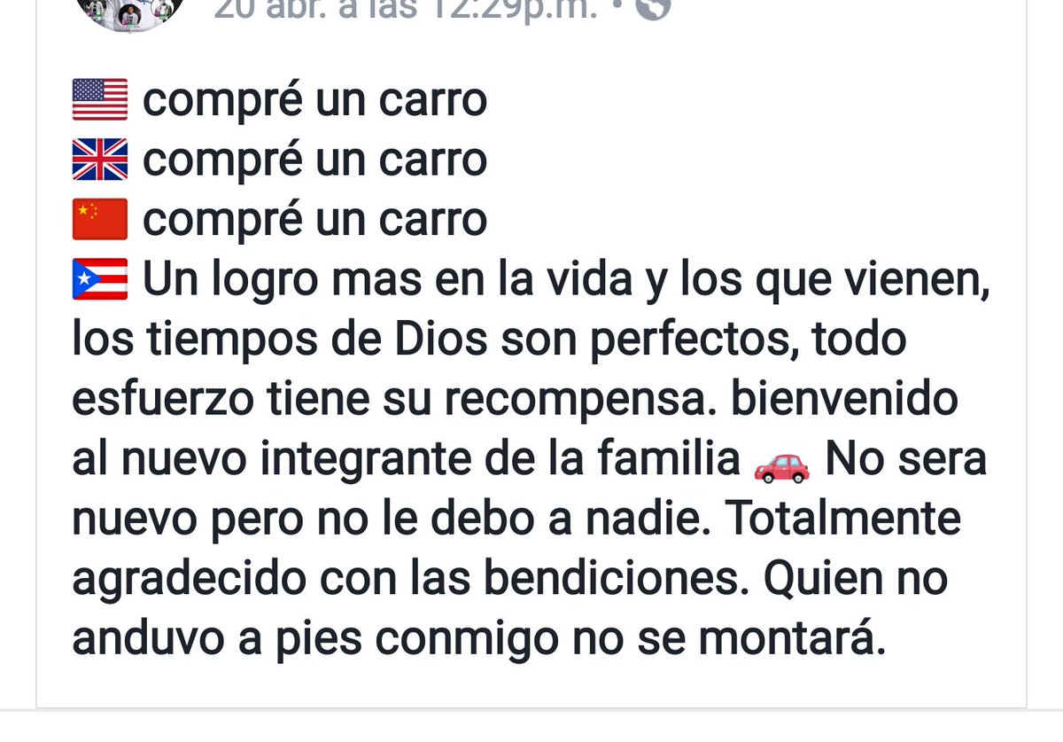 RealGblast's tweet photo. Los boricuas siempre con su enfermedad de nacimiento: El complejo de pobres https://t.co/To0XlNjr5r