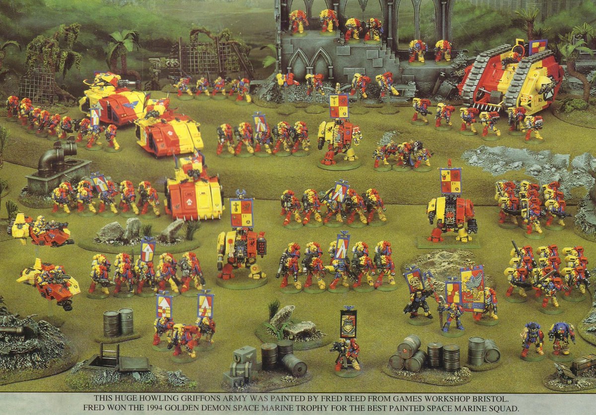 Every so often I take ten minutes to look at that picture of Fred Reed's Howling Griffons from the back of White Dwarf.
