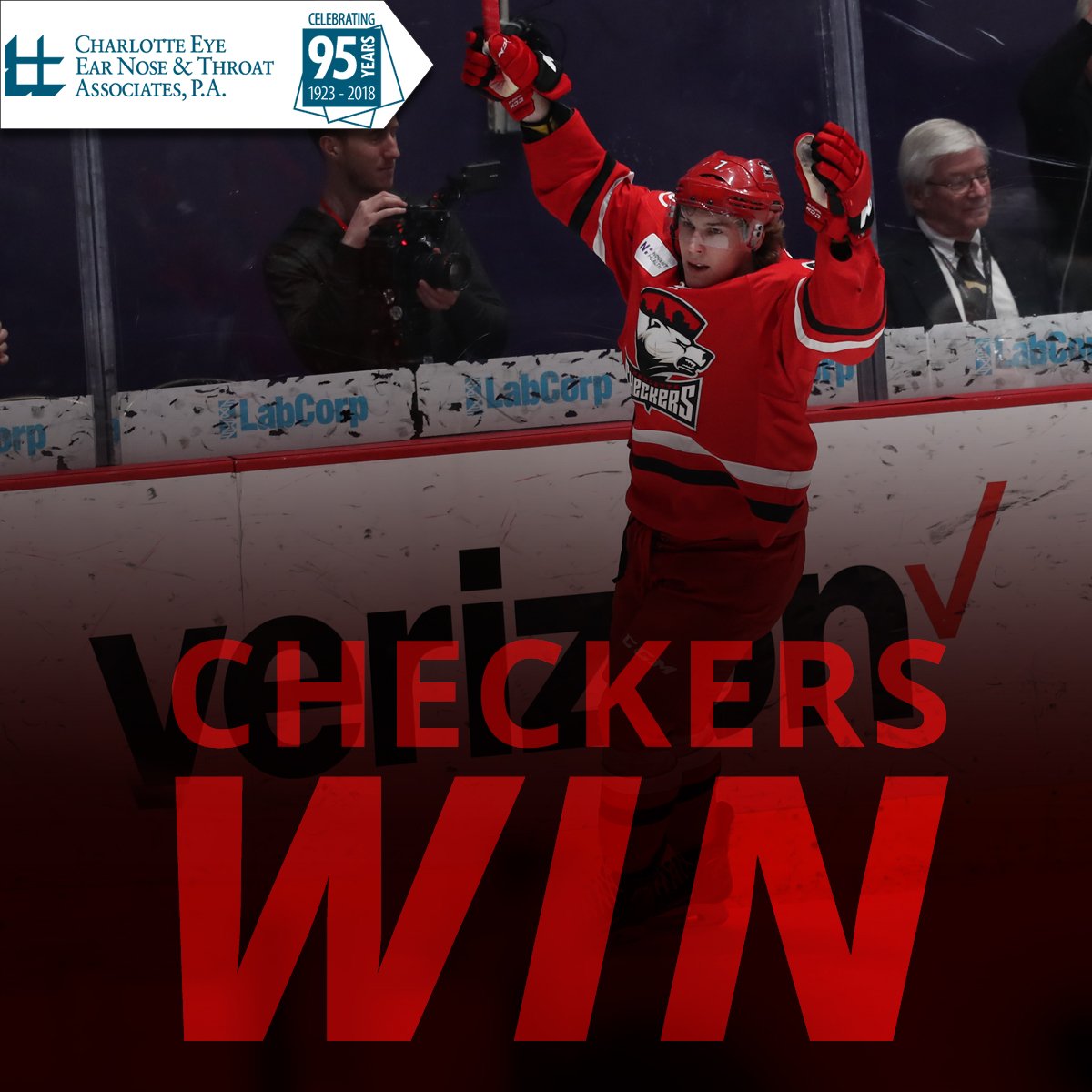 CheckersHockey's tweet photo. GAME 2 IS OURS! https://t.co/5mcoWDEhAI