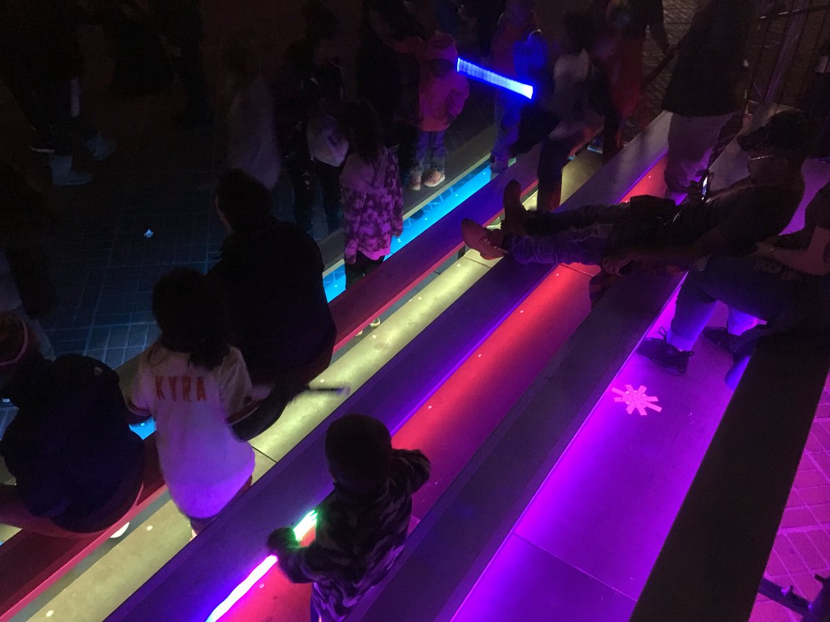 sunstomp24's tweet photo. Last night to get crazy 😜 on #SunStomp! Join us @lightcitybmore now until midnight. #lightcity2018 #publicart https://t.co/W9MzbGWsab