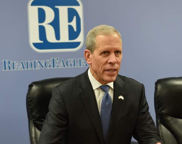 ReadingEagle's tweet photo. Paul Mango, GOP governor candidate, visits the Reading Eagle. https://t.co/6Dr69XsNgE https://t.co/iEmeWuWsj9