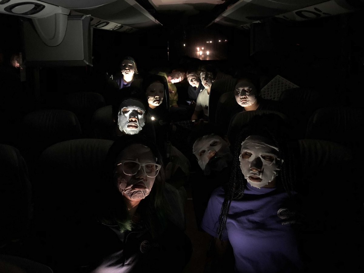 This team wild y'all. Bonding with face masks #PhantomOfTheOpera