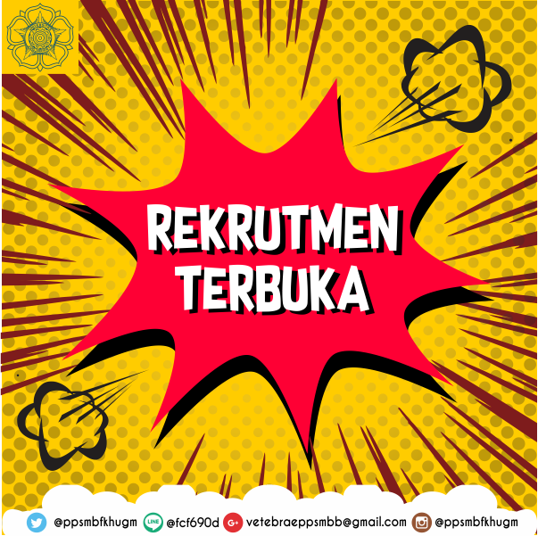 ppsmbfkhugm's tweet photo. [REKRUTMEN TERBUKA STAFF PPSMB VETEBRAE 2018]
.
PPSMB Vetebrae 2018 akan segera berlangsung!
Siap untuk berkontribusi? Siap untuk menjadi bagian dari Panitia PPSMB Vetebrae 2018?
.
Ikuti Rekrutmen Terbuka Staff PPSMB Vetebrae 2018! https://t.co/myqRHf63iT