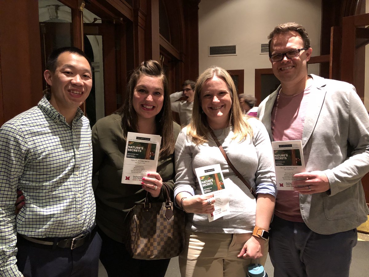 RiggsMelody's tweet photo. We got to see (hear?) a taping of @scifri at Miami. Ran into @the_lin_dynasty. #SciFriMiamiOH #nerdnightout #miamimergers
Also- those frozen frogs, does the freezing impact their aging process? https://t.co/mFd64udZfb