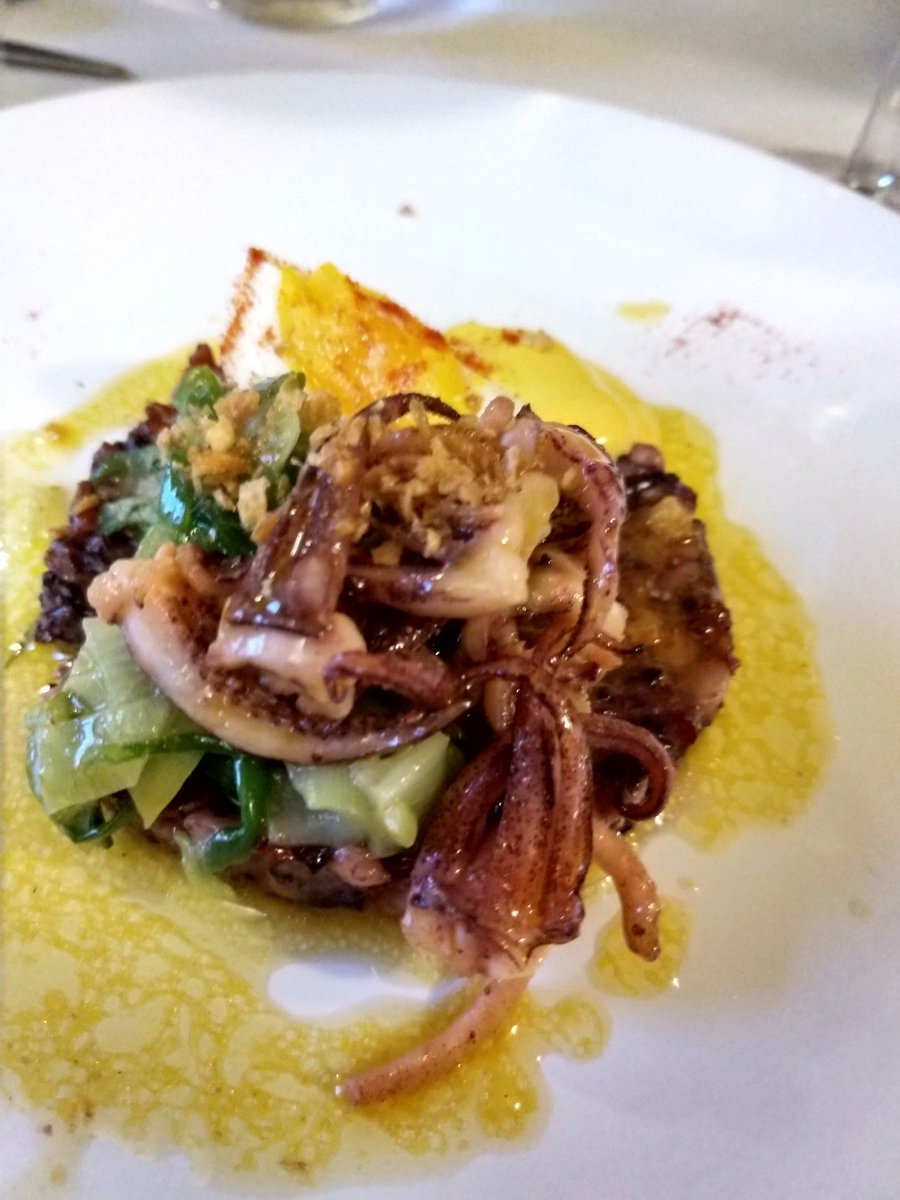shakirasison's tweet photo. Amazing artistry and culinary skills by @flipeats' Chef @joelljavier who served us this amazing dinner last night in his home. Dishes include pinakbet 'capuccino', bacalao gouda bibingka, fluke 'fishball', squid inihaw (a deconstructed arroz caldo), sinampalukang pork belly, https://t.co/HptMXIYKwJ