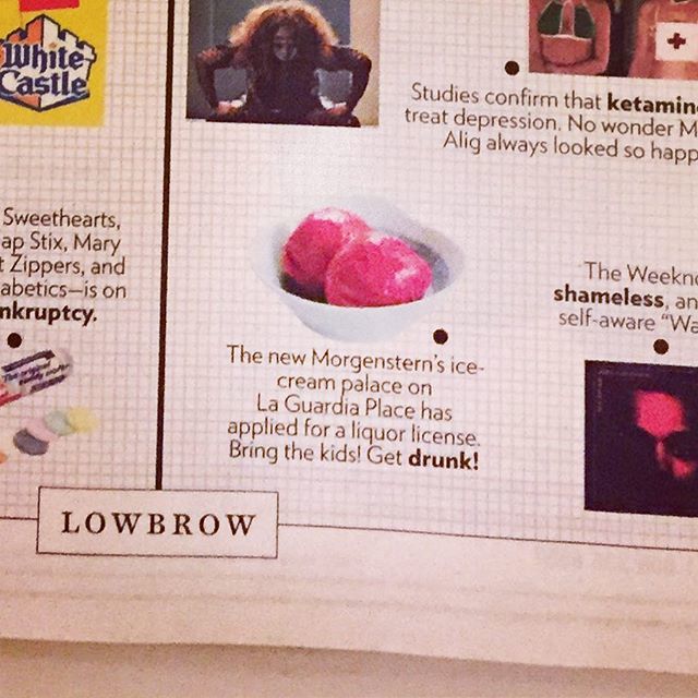 HiraethMedia's tweet photo. Way to @morgensternsnyc ! You’ve made the famed @nymag #approvalmatrix ! #lowbrowbrilliant #morgensterns #boozyicecream #nyc https://t.co/zeHUfK9KBz https://t.co/rAjbSEBPpa