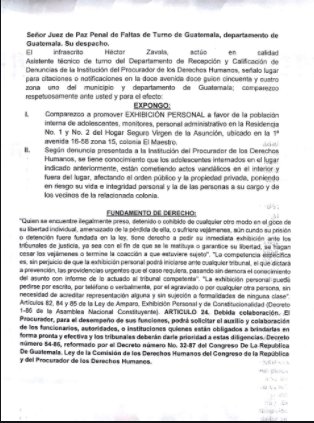 PublinewsGT's tweet photo. #AHORA @PDHgt presenta exhibición personal en favor de adolescentes, monitores y personal administrativo ante situación en Anexo 1 y 2 de #HogarSeguro zona 15. https://t.co/t0wh4cCnz0