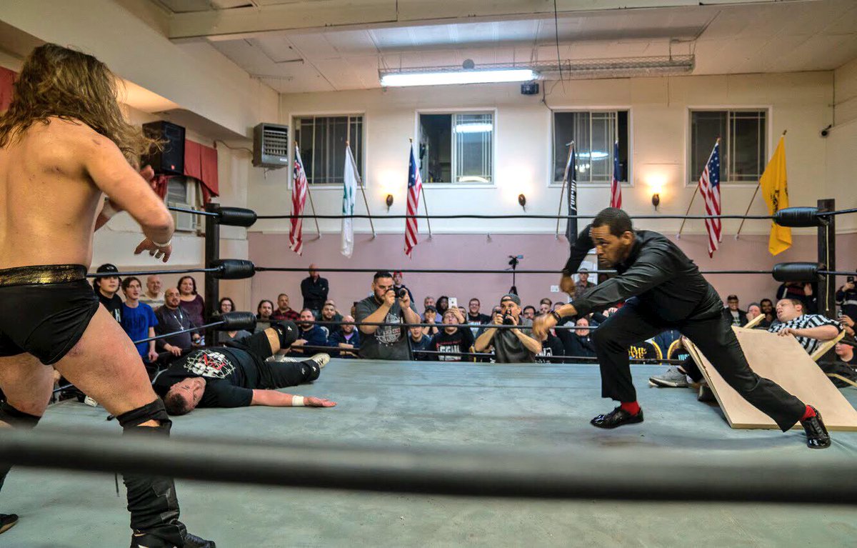 blklkp's tweet photo. "One night...will remind you...how we touched and went our separate ways" 📸 credit : @GetTheImage #ICWPresents #Rebirth #Spear #Gore #TheBadBoyJoeyJanela #RealLarryLegend #TheElksLodge #Gottem #ActionPacked #Excitement #jjsb2 #Intensity #ACDC #TheClash https://t.co/Lzj9QgX7go