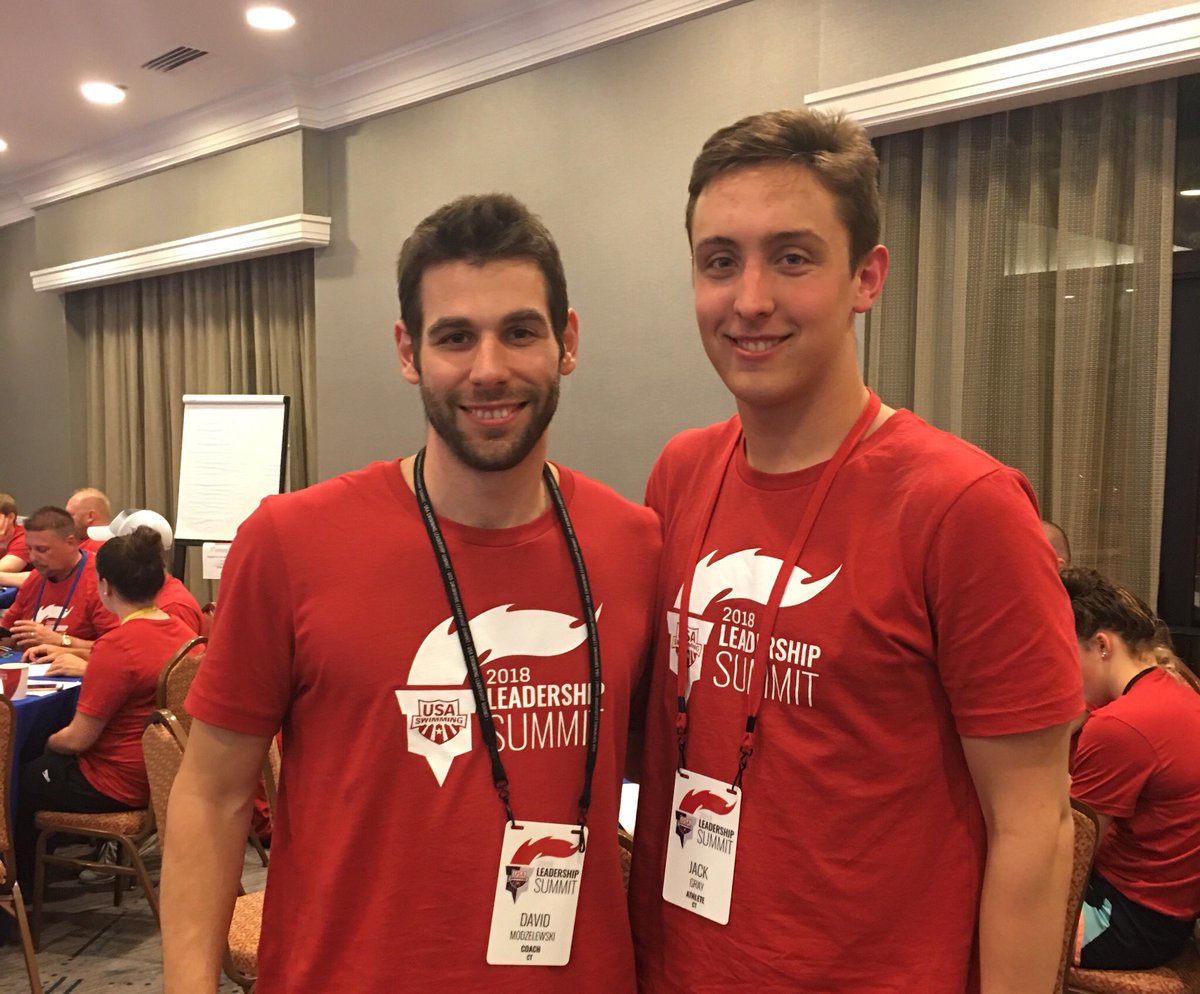 ctswim's tweet photo. Senior Coach Representative Dave Modzelewski and Senior Athlete Representative Jack Gray representing  CT at the 2018 Leadership Summit in Houston, Texas! #LeadershipLanes #leadershipsummit https://t.co/YuGZJuK0mF