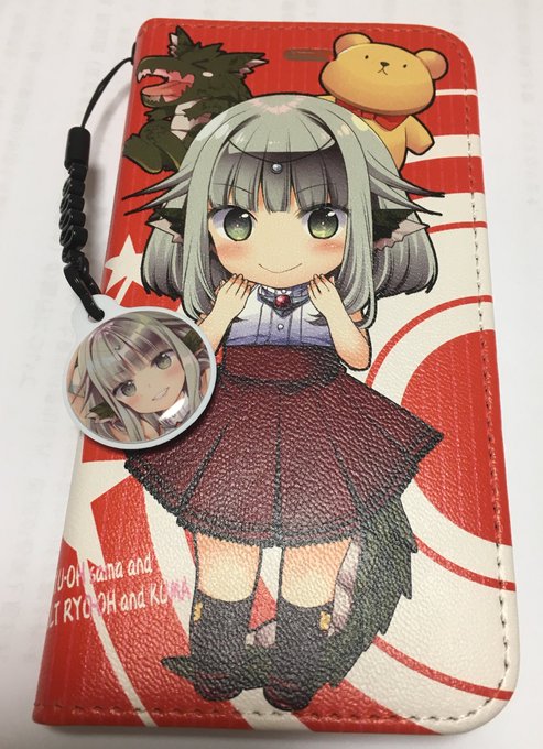 iPhone6〜8用手帳型ケースはこんな感じで携帯クリーナーストラップとセットになります! #やわらか大作戦 