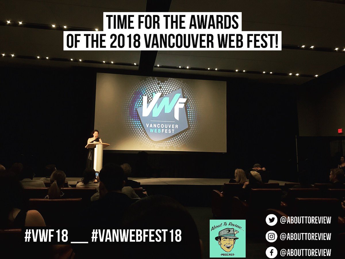 abouttoreview's tweet photo. Time for the awards of the 2018 Vancouver Web Fest @VanWebFest introduced by @urbansusie
.
#AboutToReview #podcast #VanWebFest2018 #Vancouver #Canada #BritishColumbia #webseries #VWF18 #ActorsLife #FilminCanada #FilminBC https://t.co/ORDSD65R9s