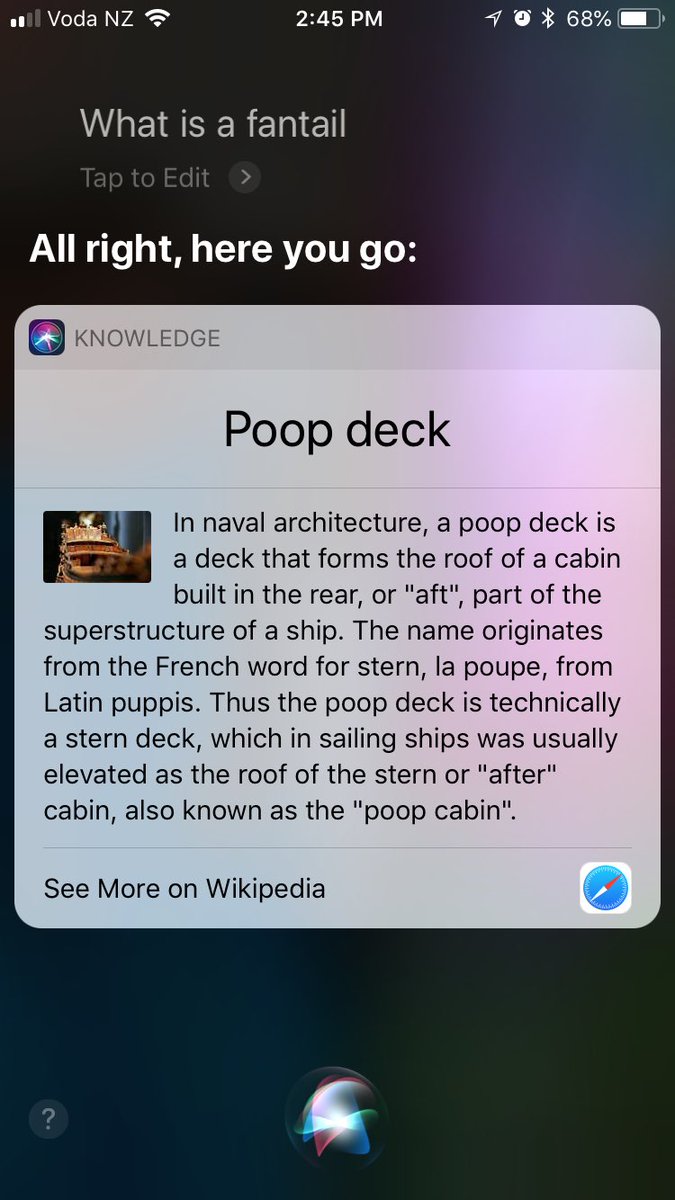 graememoo2's tweet photo. Ummm ok #siri 
@Apple https://t.co/rHSTpy0s6v