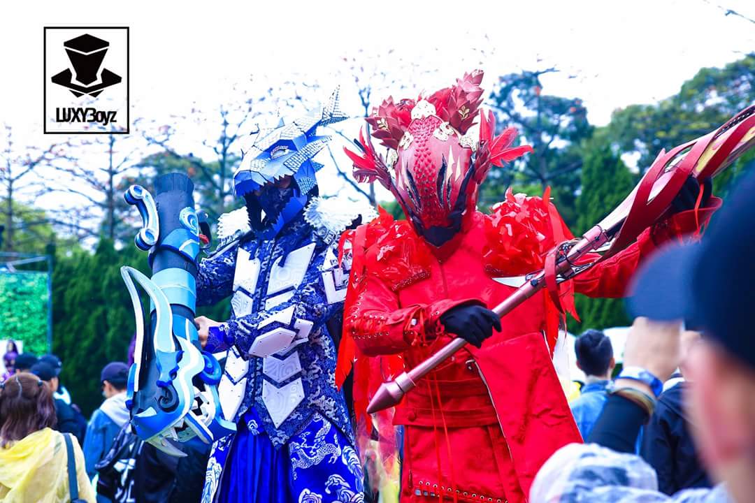 Luxy_boyz's tweet photo. Our new released outfits which form basic on Chinese ancient myth-- 四聖獸(Saint Beast)，the 青龍 (Azure Dragon) &amp; 朱雀(Vermilion Bird) were first showed up  in LOOPTOPIA Music Festival, and now they'll be at OMNI night club, come meet them!

#Luxyboyz #Looptopia #party #Ancient https://t.co/IIKvjt71PP