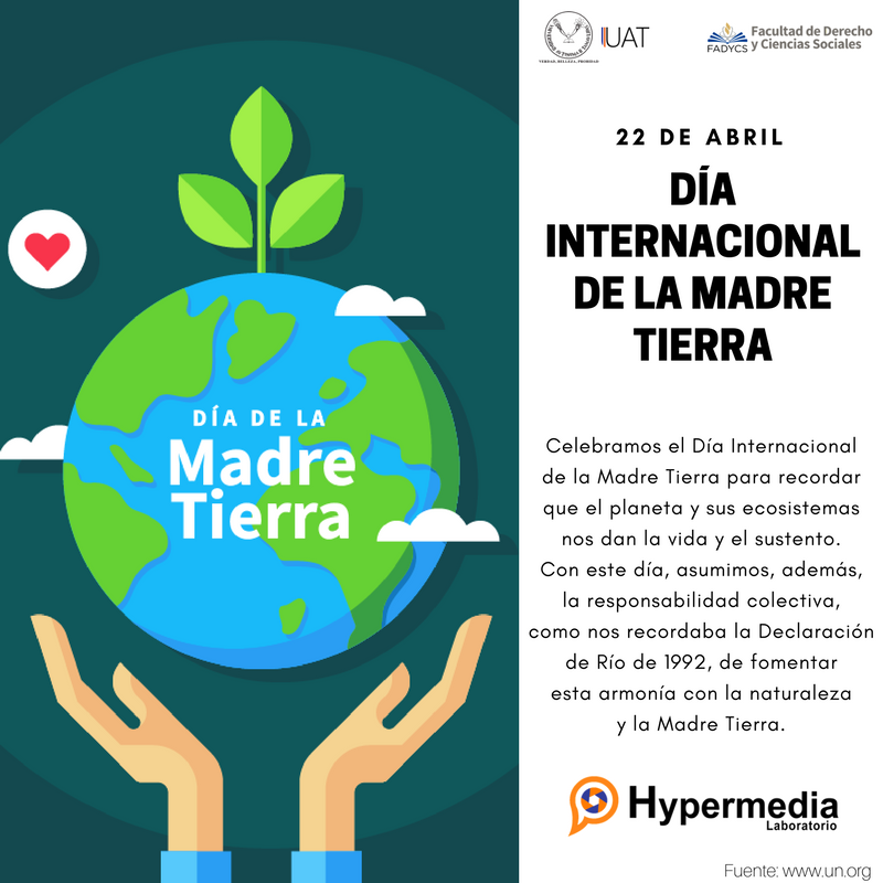 hyperFADYCS's tweet photo. 🌎 2️⃣️2️⃣️ de Abril, Día Internacional de la Madre Tierra 🌎
¡Cuidemos todos los días de nuestro planeta! 😉👍
#HypermediaUAT #FADYCS #YocreoenlaUAT #UAT #tierra #díadelatierra #madretierra #motherearthday #Tampico #CdMadero #Altamira #Tamaulipas #MX https://t.co/q6AJg138Fu
