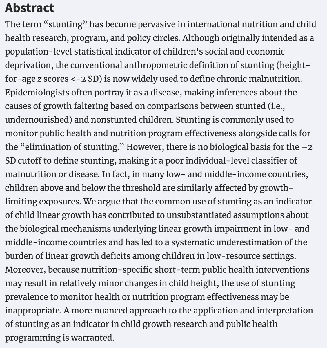 CogillNutrition's tweet photo. Important review by Perumal et al. questioning use of #stunting in assessing health and nutrition program effectiveness in J Nutrition. Open Access

https://t.co/X9kEhBdt5m https://t.co/YFafXu2Wne
