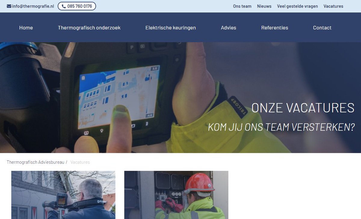 Kom jij ons team versterken? #nen3140 #thermografie thermografie.nl/vacatures