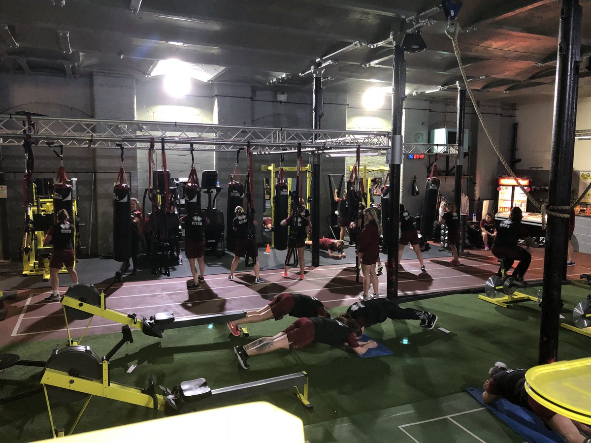 WiganWarriorsRL's tweet photo. Thanks @EliteFitFactory for another top session with the Warriors Women 🍒⚪️💪🏼 https://t.co/aNbe3vFaSJ