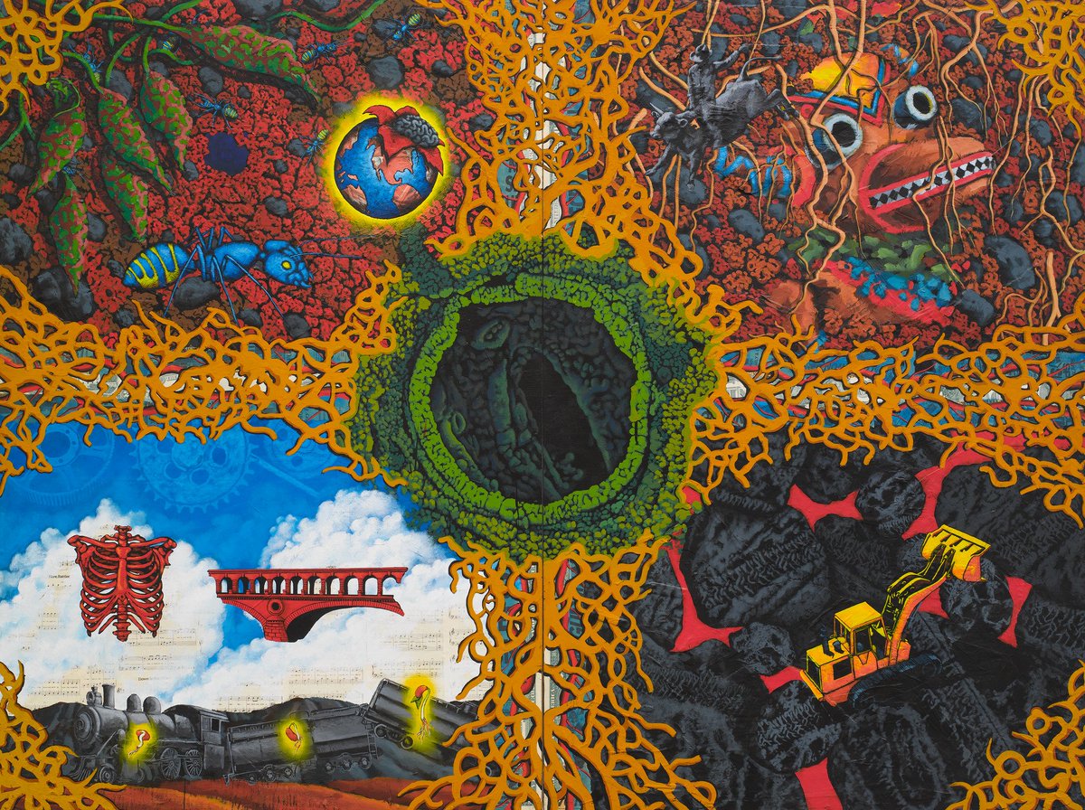 MuseumModernArt's tweet photo. Happy #EarthDay! How are you using art and design to help protect one of our greatest sources of inspiration? | 🎨 David Wojnarowicz’s “Earth” (1987) #MoMACollection https://t.co/h00fQT8C7a
