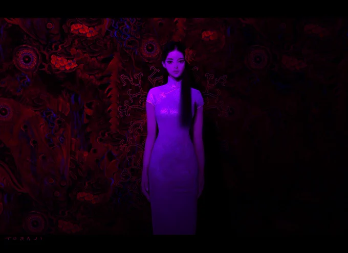 inspired by the lighting from Only God Forgives.
映画オンリーゴッドのライティングに触発されて描いた絵 