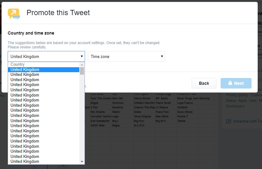 Reizor8's tweet photo. @Twitter just asked me to promote my tweet, You got something wrong with your system people. There are 195 countries in the world, they aren't all the United Kingdom. https://t.co/6ycX4iOcxk