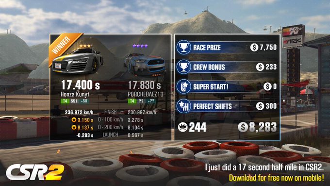 I just did a 17 second half mile in CSR2. https://t.co/iZQika9MCc https://t.co/TQD3Yq0Pe2<a href="/tag/mojev%C3%BDro%C4%8D%C3%ADnax"class="tags"><span>#mojev&yacute;roč&iacute;nax</span></a>