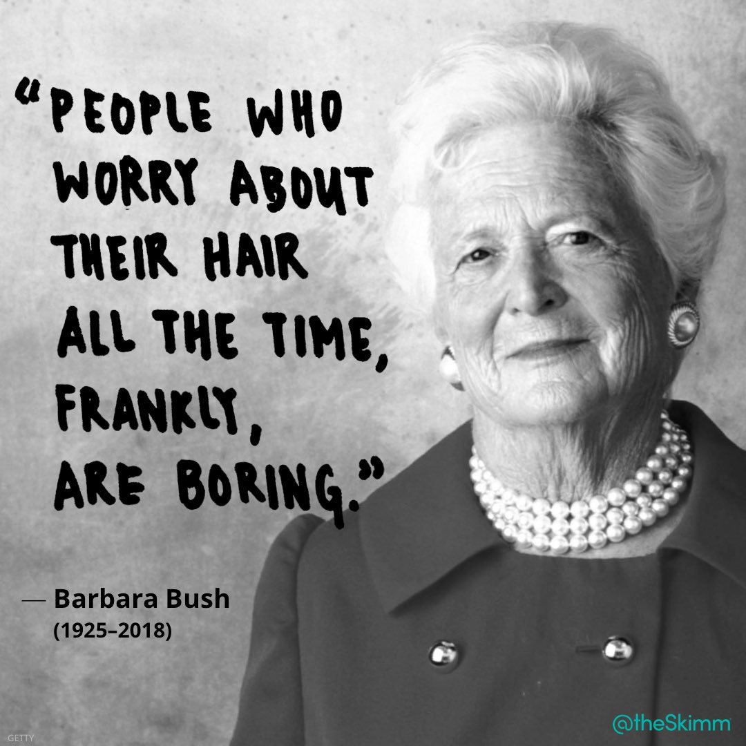 thee_librarian's tweet photo. Love this quote from #BarbaraBush #silverfox #grayisgreat #gray #restinpeace #RIP https://t.co/QBJwqqrhGC