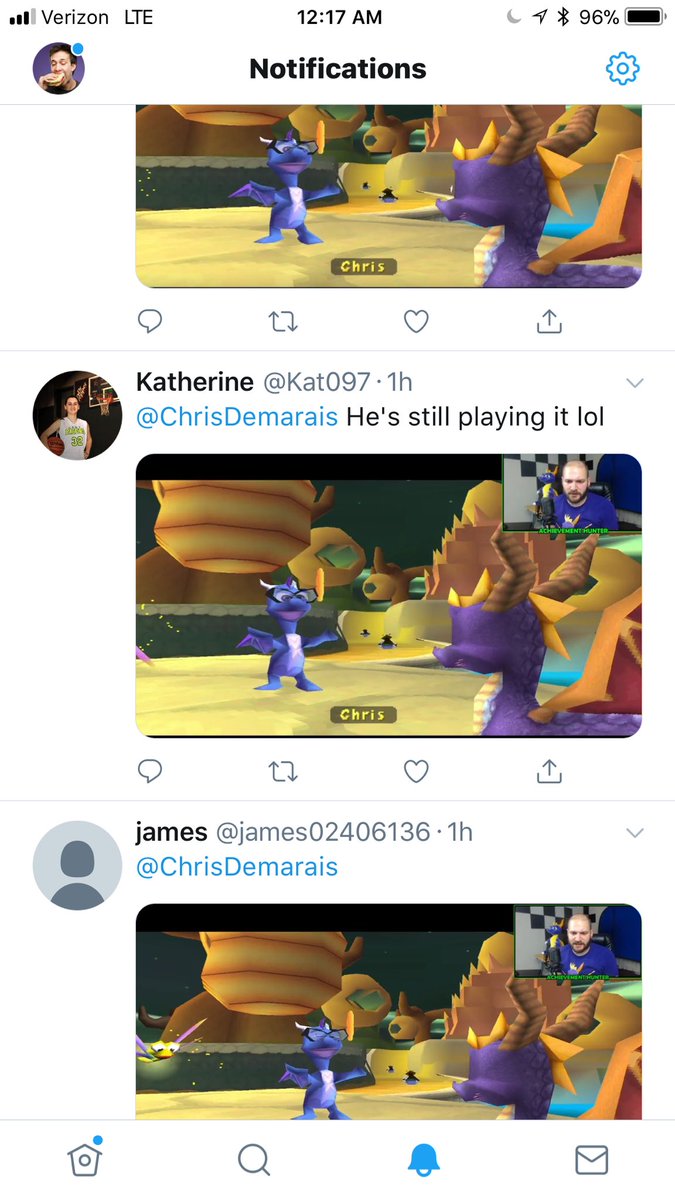 ChrisDemarais's tweet photo. I don’t know what happened in @JeremyNDooley’s stream but I was suddenly bombarded by Spyro screenshots and I’m totally okay with that. https://t.co/9w7a6AaNK7