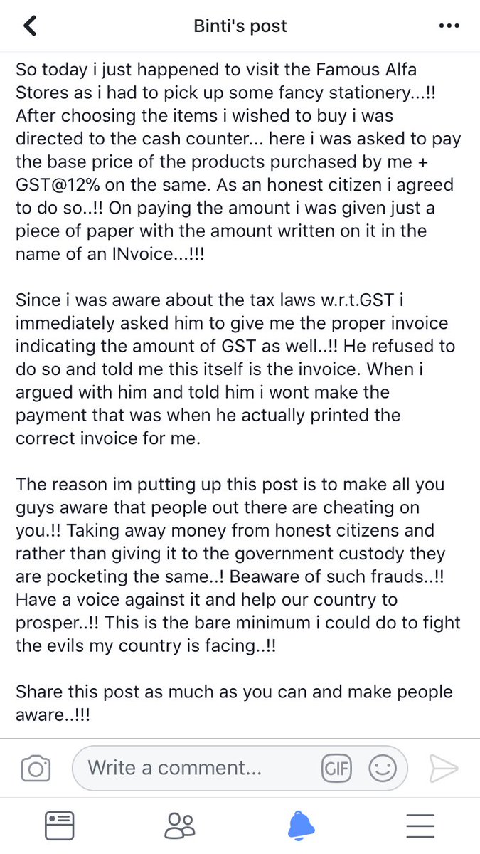 #jagoograhakjagoo#savetheeconomy#preventblackmoney
@EconomicTimes @PMOIndia @arunjaitley @FinMinIndia @GSTMumCentral 
We have done our part.... now its time for you to take an action