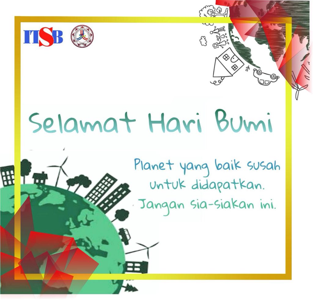 Ayo agent of changes! Jaga bumi kita untuk keturunan kita nanti! Selamat Hari Bumi🌏❤️ #HariBumi #HariBumi2018 #HariBumiSedunia #hmpwkITSB #ITSB