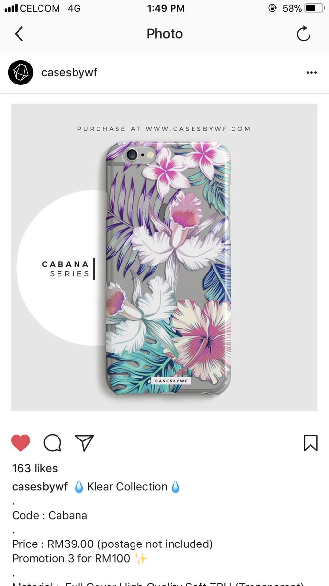 Insyeer4h's tweet photo. Casesbywf is soo beautiful,quality and cute everr 💗💗💗💗 #casesbywf https://t.co/OTkd350fZG