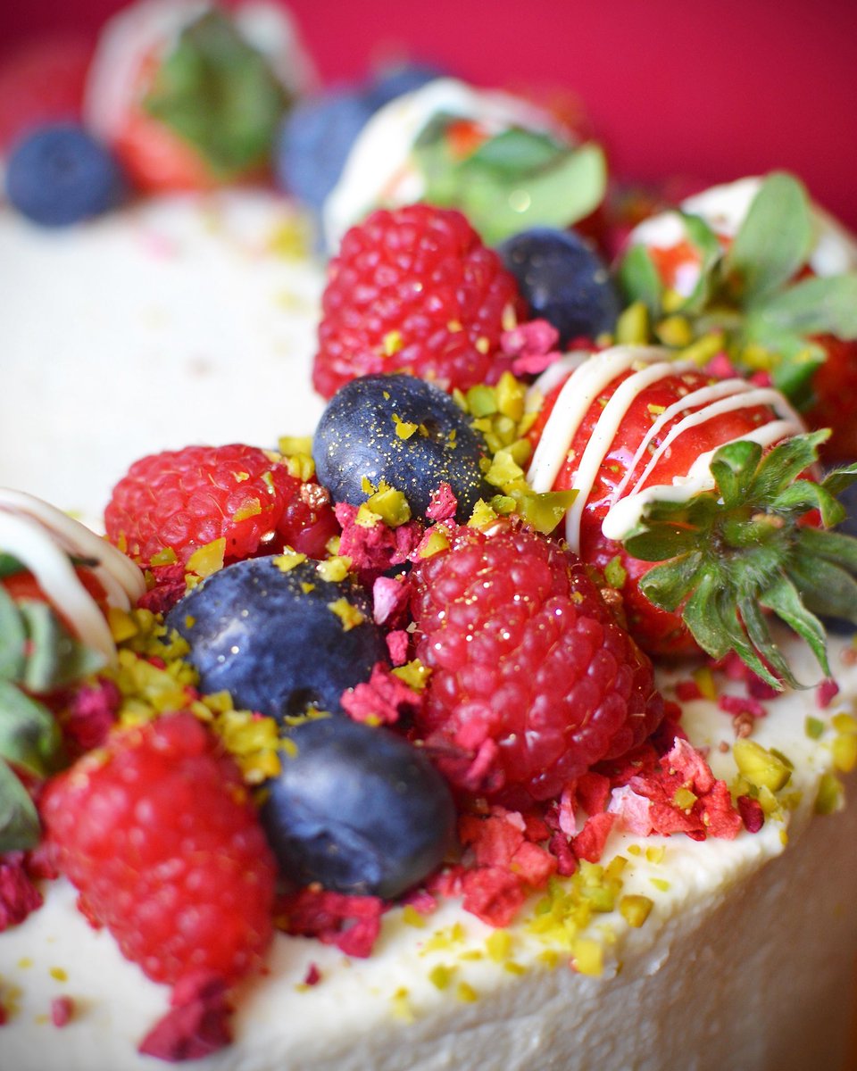 Make it special with my #naturalcelebrationcake #flavour &amp; #texture is king &amp; decorations are #fruit #berries #nuts #edibleflowers &amp; #seasonalproduce as much as possible.