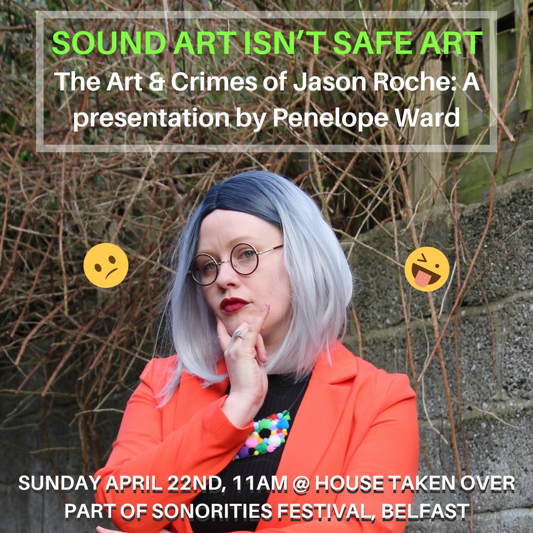 isobelanderson_'s tweet photo. it’s just not safe and Penelope will explain why today in Belfast at a special location at 11am. still some tickets left I think? Email: hickeyandhickey2018@gmail.com 💋💋💋
#soundart #notsafe #breakfastlecture #baconandeggs #sunday #contemporaryart https://t.co/t2tHh7n0Gn
