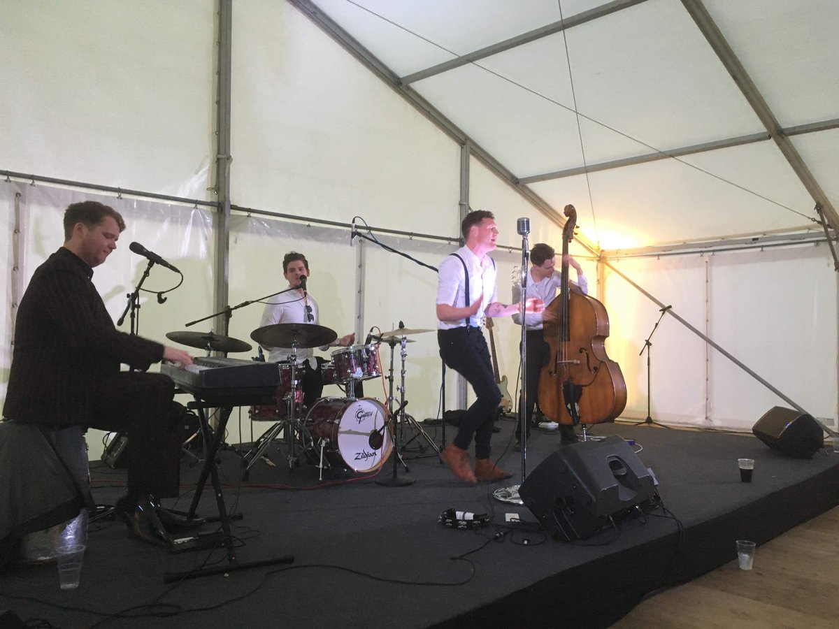 Followed by some rock n roll! 'The Roadjacks'...filling the dance floor...everyone's a winner! <a href="/NottsRacecourse/">Nottingham Racecourse</a> #vintage #nottingham