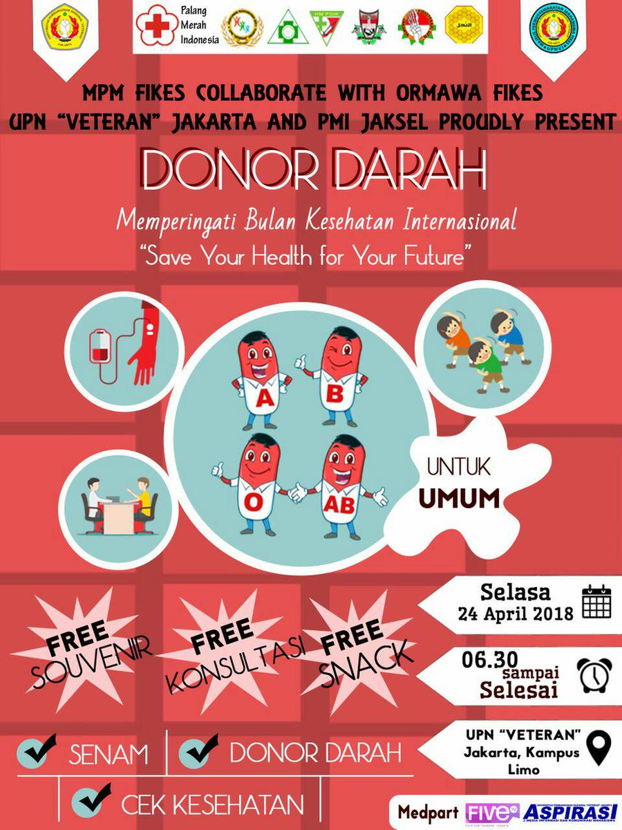 Selamat siang semua^^ jangan lupa hari Selasa MPM FIKES dan ORMAWA FIKES mengadakan donor darah ya guys..untuk umum lhoo😉
#donordarah